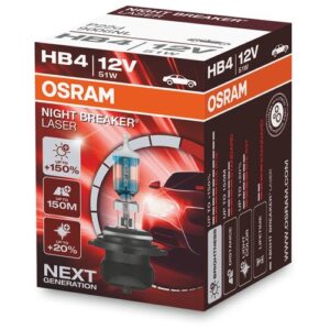 Лампа 9006NL-HCB 51W 12V P22D HB4 BOX2 NIGHT BREAKER LASER OSRAM на 150% больше света на дороге (O-9006NL-HCB)