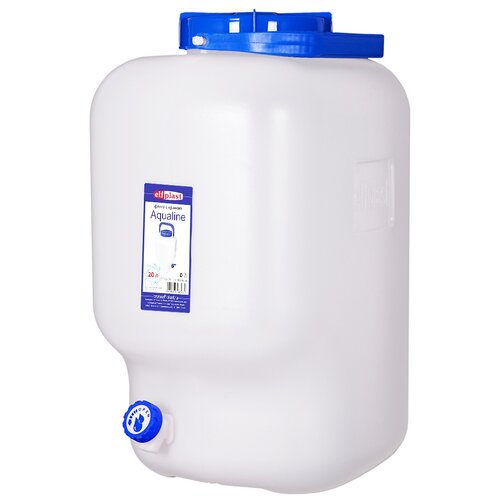 Канистра elfplast Aqualine с краном, 20 л, белый, 1 шт. Канистра elfplast Aqualine с краном, 20 л, белый, 1 шт.