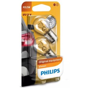Лампа автомобильная накаливания Philips Vision 12499B2 P21/5W 12V 21/5W P21/5W 3250K 2 шт. Лампа автомобильная накаливания Philips Vision 12499B2 P21/5W 12V 21/5W P21/5W 3250K 2 шт.