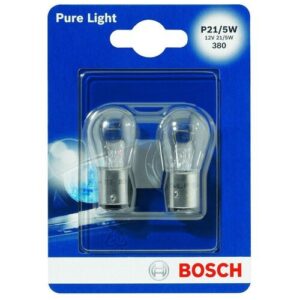 Лампа автомобильная накаливания BOSCH Pure Light 1987301016 P21/5W 12V 21/5W P21/5W/S25 4300K 2 шт.