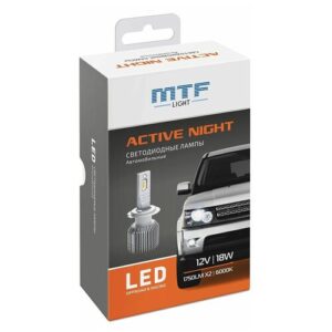 Лампы автомобильные светодиодные H3 MTF Light серия ACTIVE NIGHT 12V 18W 1750lm 6000K комплект 2 шт. LAN03K6
