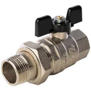 Кран шаровый  STOUT SVB-0007 муфтовый (ВР/НР), латунь,  с накидной гайкой  для бытовой техники 1 шт. Ду 25 (1") муфтовый (ВР/НР)