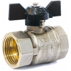 Кран шаровой 1/2" внутренняя резьба бабочка LD PN 40 (LD47.300.15)