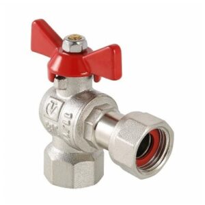 Кран шаровый VALTEC BASE угловой с накидной гайкой 3/4" внутренняя-внутренняя VT.266. N.0505