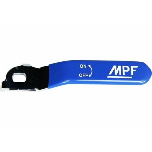 Ручка длинная усиленная для крана MPF 1/2"- 3/4", прорезиненная, синяя ИС.131177 Ручка длинная усиленная для крана MPF 1/2"- 3/4", прорезиненная, синяя ИС.131177