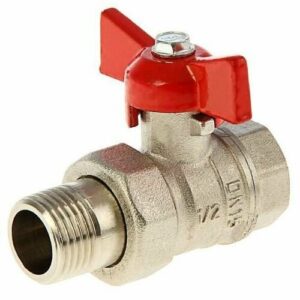 Кран шаровой Галлоп СТАНДАРТ с американкой 1/2" ручка- бабочка никелированный (0107168)