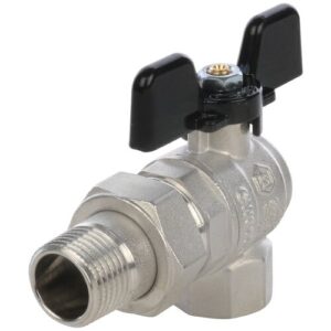 Кран шаровый угловой STOUT SVB-0008 муфтовый (ВР/НР), латунь,  с накидной гайкой   1 шт. Ду 15 (1/2") муфтовый (ВР/НР)