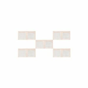 Решетка вентиляционная металлическая 100х200 декор под беленый дуб комплект 5 шт