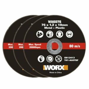 Отрезной диск по металлу WORX WA6076.3, 76х1,2х10 мм (3 шт.)