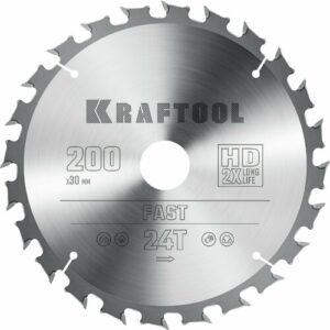 KRAFTOOL Fast, 200 х 30 мм, 24Т, пильный диск по дереву (36950-200-30) KRAFTOOL Fast, 200 х 30 мм, 24Т, пильный диск по дереву (36950-200-30)