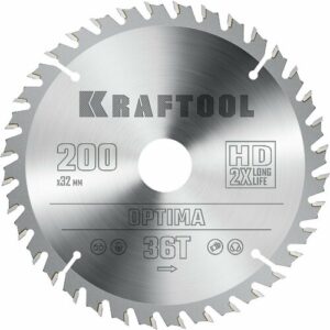 KRAFTOOL Optima, 200 х 32 мм, 36Т, пильный диск по дереву (36951-200-32)