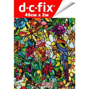 Пленка самоклеящаяся витражная цветная d-c-fix Стрекозы 200х45см