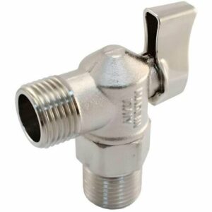 Кран угловой (матовый) 1/2"х1/2" для подключения сантехники с отражателем Vieir.