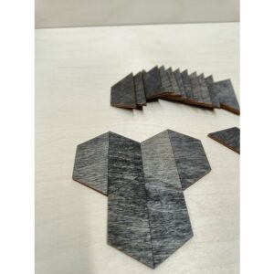 Деревянная плитка для стен "Соты половинки", черная Bezusoff, 5.7 см x 2.5 см, 60 шт. Деревянная плитка для стен "Соты половинки", черная Bezusoff, 5.7 см x 2.5 см, 60 шт.