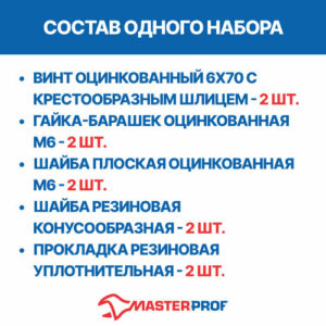 Крепления унитаза и писсуара Masterprof ИС.130735 серебристый Крепления унитаза и писсуара Masterprof ИС.130735 серебристый