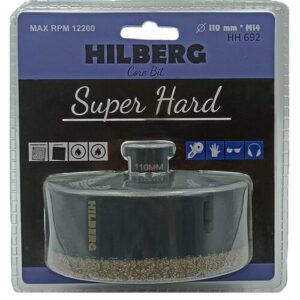 Алмазная коронка Hilberg 110 мм по керамограниту для УШМ HH692
