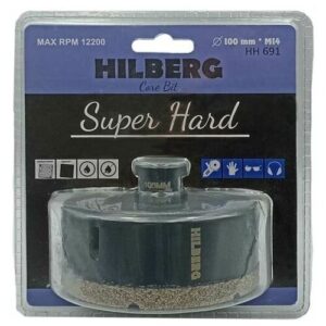 Алмазная коронка Hilberg 100 мм по керамограниту для УШМ HH691