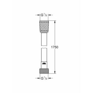 Душевой шланг Grohe Relexaflex 1750мм, AntiFold защита от залома, пластик, цвет: хром 28154002 Душевой шланг Grohe Relexaflex 1750мм, AntiFold защита от залома, пластик, цвет: хром 28154002
