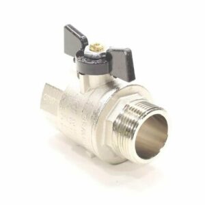 Кран шаровой резьб. 1 1/4", PN25, Bugatti OREGON 307, латунь, вн. р.- нар. р, с бабочкой